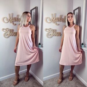 AJ Amelia James pink brunch babe halter sundress size small